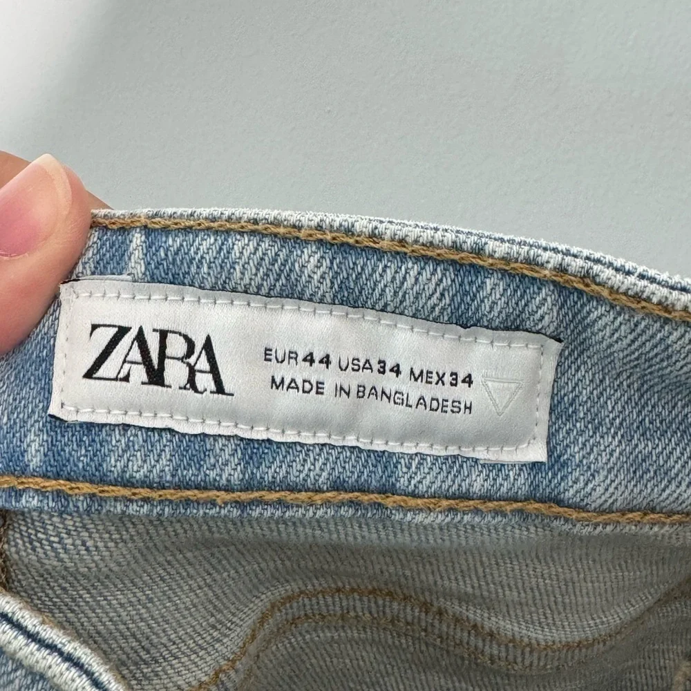 Zara Blue Skinny Jeans with Distressed Details